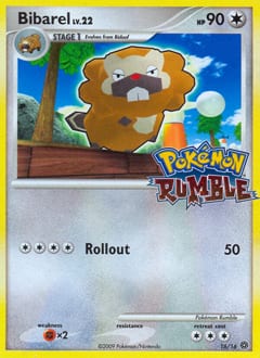Pokémon Rumble Bibarel #16 card