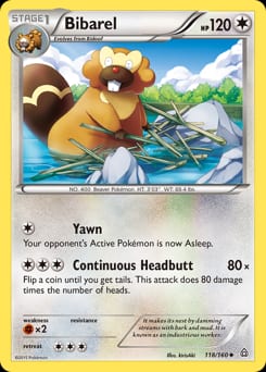 Primal Clash Bibarel #118 card