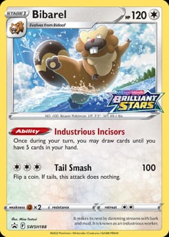 SWSH Black Star Promos Bibarel #SWSH188 card