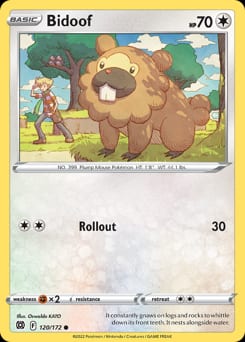 2022 Brilliant Stars Bidoof #120 card