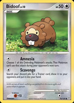 2007 Diamond & Pearl Bidoof #70 card