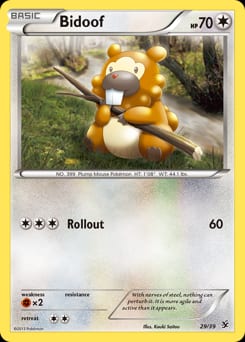2013 Kalos Starter Set Bidoof #29 card