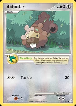 2007 Mysterious Treasures Bidoof #73 card