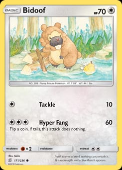 2019 Unified Minds Bidoof #171 card