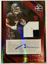 2023 Panini Limited Rookie Patch Autographs Bijan Robinson #103 card