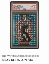 Bijan Robinson 2023 Panini Mosaic #284 Choice Peacock