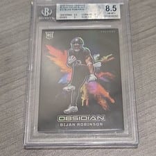 2023 Panini Obsidian Black Color Blast Bijan Robinson #12 card