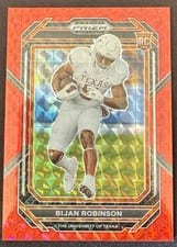 2023 Panini Prizm Draft Picks Bijan Robinson Red Finite #115 card