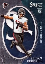 2023 Panini Select Select Certified Rookies Bijan Robinson #23 card