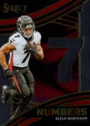 2023 Panini Select Select Numbers Bijan Robinson #11 card