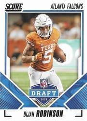 2023 Score NFL Draft Bijan Robinson #1 card