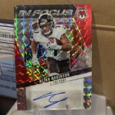 2025 Panini Mosaic In Focus Signature Bijan Robinson #5 card