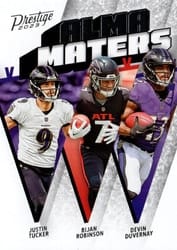 2023 Panini Prestige Alma Maters Bijan Robinson /Devin Duvernay/Justin Tucker #24 card
