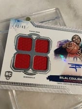 2023-24 Topps Motif Motif Rookie Quad Relic Auto Bilal Coulibaly #MQA-BC card