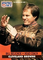1991 Pro Set Base Set Bill Belichick #126 card