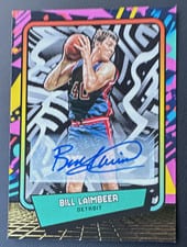 2021-22 Panini Obsidian Aurora Autographs Bill Laimbeer #AUR-BLA card
