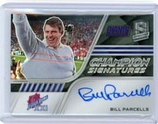 2022 Panini Spectra Champion Signatures Bill Parcells #CS-BP card