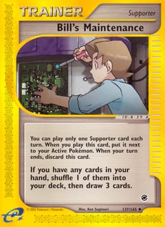 Expedition Base Set Bill's Maintenance #137 card