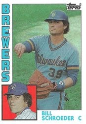 1984 Topps Base Set Bill Schroeder #738 card