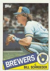 1985 Topps Base Set Bill Schroeder #176 card