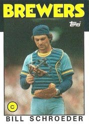 1986 Topps Base Set Bill Schroeder #662 card