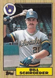 1987 Topps Base Set Bill Schroeder #302 card