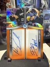 2025 Bowman Draft Prospect Dual Autographs Billy Carlson/Brady Ebel #PDA-CE card