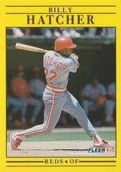1991 Fleer Base Set Billy Hatcher #66 card