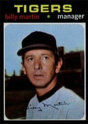1971 Topps Base Set Billy Martin #208 card