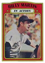 1972 Topps Base Set Billy Martin #34 card