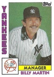 1984 Topps Base Set Billy Martin #81 card