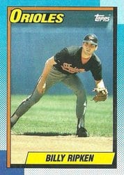 1990 Topps Base Set Billy Ripken #468 card