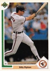 1991 Upper Deck Base Set Billy Ripken #550 card
