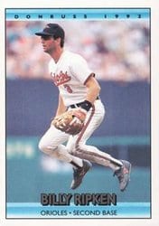 1992 Donruss Base Set Billy Ripken #734 card