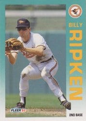1992 Fleer Base Set Billy Ripken #25 card