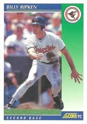 1992 Score Base Set Billy Ripken #97 card
