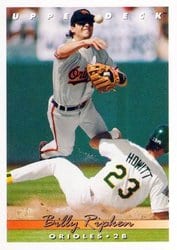 1993 Upper Deck Base Set Billy Ripken #181 card