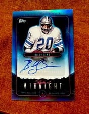 2024 Topps Midnight Stroke of Midnight Autographs Billy Sims #SMA-BSI card