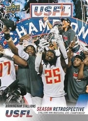 2023 Upper Deck USFL Base Set Birmingham Stallions #30 card