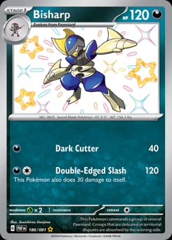Paldean Fates Bisharp #186 card