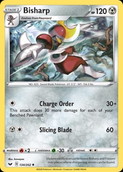 2020 Sword & Shield Bisharp #134 card