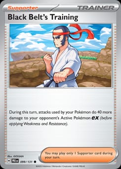 2025 Prismatic Evolutions Black Belt's Training #99 card