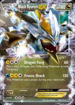 Legendary Treasures Black Kyurem-EX #100 card