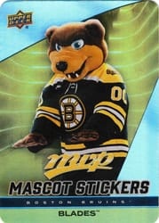 2025-26 Upper Deck MVP Mascot Stickers Blades The Bruin #MS-2 card