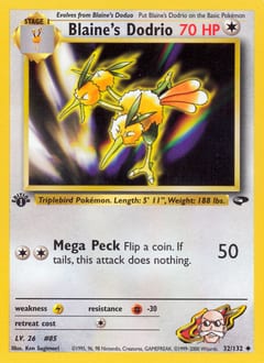Gym Challenge Blaine's Dodrio #32 card