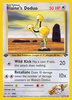 Gym Challenge Blaine's Doduo #61 card