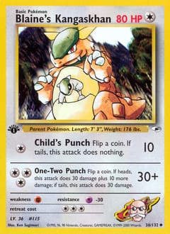 Gym Heroes Blaine's Kangaskhan #36 card