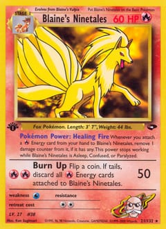 Gym Challenge Blaine's Ninetales #21 card