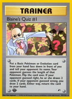 Gym Heroes Blaine's Quiz #1 #97 card