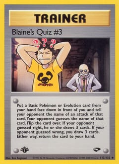 Gym Challenge Blaine's Quiz #3 #112 card
